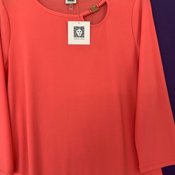 NWT Women's Anne Klein Blouse 3/4 Sleeves Medium - Picture 5 of 11
